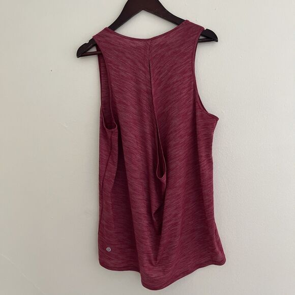 Lululemon Low Key Tank Heathered Ruby Red. Active Athletic Lightweight- Size 8 - Picture 4 of 6